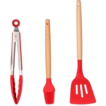 3-Piece Heat-Resistant Silicone Cooking Set