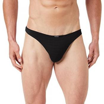 Bruno Banani Check Line String Schwarz 2XL