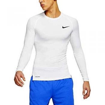 Nike Men's M NP TOP LS TIGHT Long Sleeved T-Shirt, White/Red, 2XL