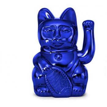 Winkekatze Donkey Produkte – Lucky Cat Cosmic Edition, Erdblau