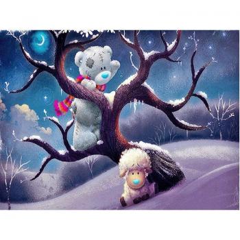 Broderie Créative Ours Cartoon – Peinture Diamant 20x30 cm