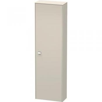 Armoire Brioso Duravit 520x1770x240mm, Taupe, porte droite, poignée chromée