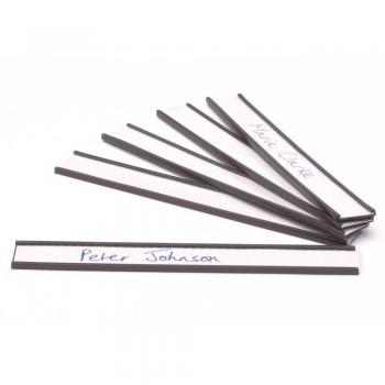 10‑Pack Nobo Magnetic Name Holders, Grey, 150 × 20 mm