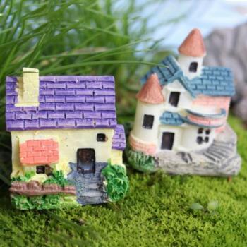 Maison en résine, ornement décoratif pour la maison, modèle miniature artisanale