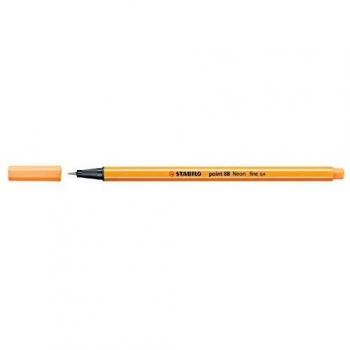STABILO Rotulador Point 88 color naranja neón trazo 0,4 mm