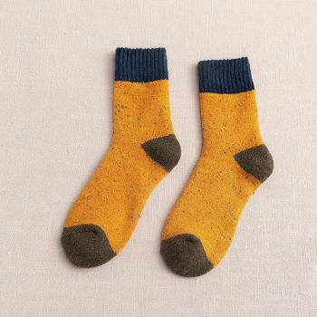 Dotted Yarn Winter Socks for Middle Aged Women