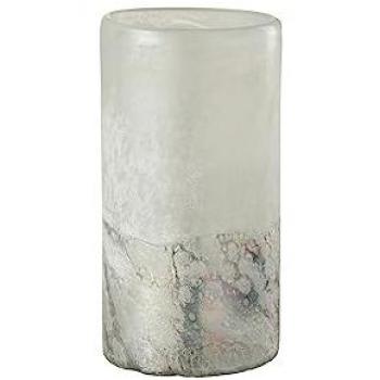 Vase Scavo 23 cm en Verre Gris et Blanc – Ligne J‑Line