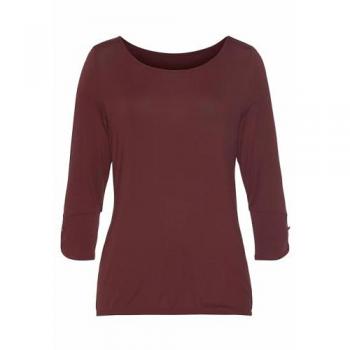 Vivance 3/4-Arm-Shirt, mit modischen Manschetten und goldfarbenen Knöpfen beere