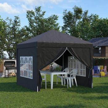 Outsunny Collapsible Waterproof Gazebo Wedding Camping Event Canopy Marquee Tent with Carry Bag, Green