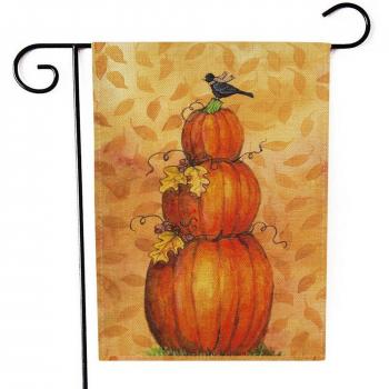Outdoor Halloween Garden Flag with Double-Sided Pumpkin Design