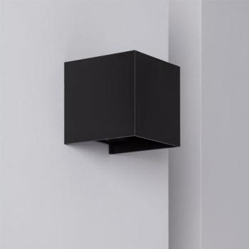 Applique LED Esterno 6W Doppia Luce New Eros Nero Bianco Caldo 2700K