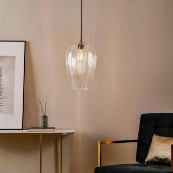 Euluna Linkeus I suspension Ø 26 cm en verre transparent