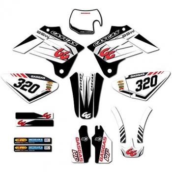 Autocollants Noir pour Moto Enduro Gas-Gas EC 02-06