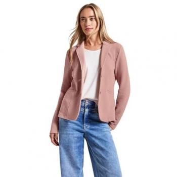 Street One Basic Blazer Damen – Klassischer Rosa-Struktur-Blazer