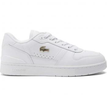 Lacoste Women's White T-Clip Leather Shoes