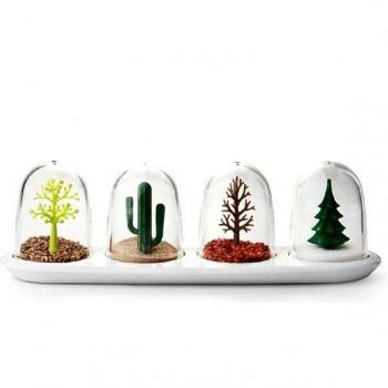 4PCS Kitchen Spice Storage Jars