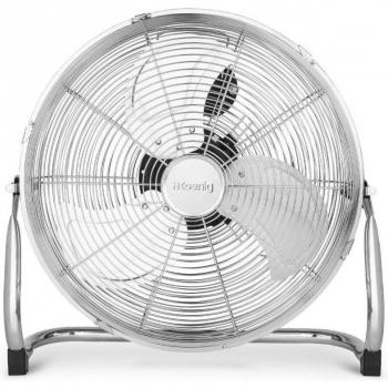 H.Koenig JOE30, Ventilador Diseno en Metal Cromado, 100 W, 3Velocidades, 3Aspas, Diametro 40cm, 65.14dB, Regulador de inclinacion, Pies Antideslizante