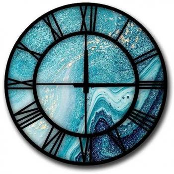 Reloj de Pared Azul 50 cm Wellhome MDF