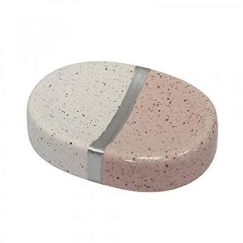 Savon holder en céramique rose, modèle skyline 26 cm