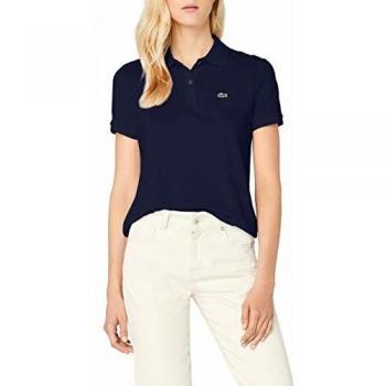 Polo Lacoste para Mujer, Manga Corta, Azul Marino