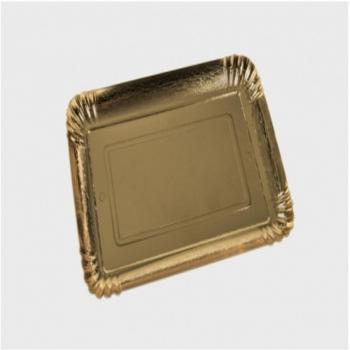Vassoio Decorativo Porta Torta Oro 24x19 cm