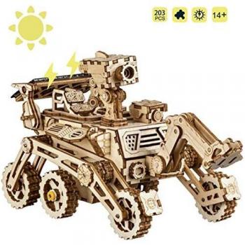 Solar-Powered Wooden Robot Kit (Adult)