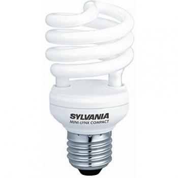 Bombilla E27 12W Espiral Blanca