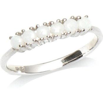Elegant Goddess Opal Ring in White Silver