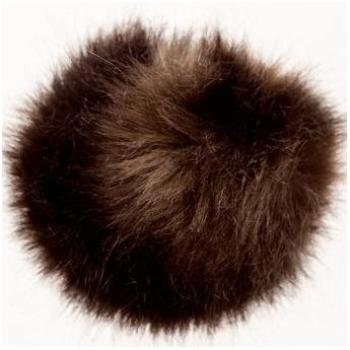 Fausse fourrure Pompon Premium – 10 cm diamètre – Design Rico – 4 couleurs brun foncé