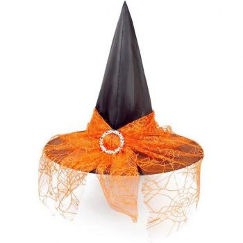 Erwachsene Hexen-Cap für Halloween-Feiern