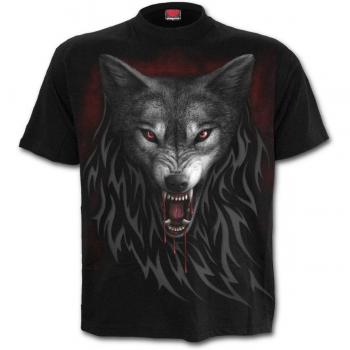 Schwarzer Spiral-Legend-Wolf-T-Shirt, Größe L