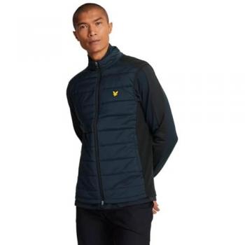 Marineblaues Lyle Scott Gilet für Männer – Hybridweste L
