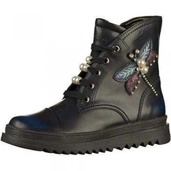 Geox J Gillyjaw A, Stivali Combat per Bambina, Blu