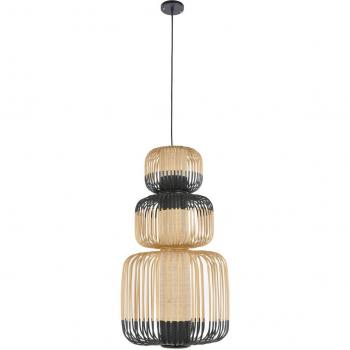 Lampada a sospensione 3 luci Forestier Bamboo