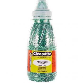 Flacon de peinture pailletée Cléopâtre 250 ml Vert Émeraude