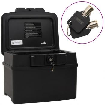 VidaXL Safe Box Black 17.3x14.6x13.4