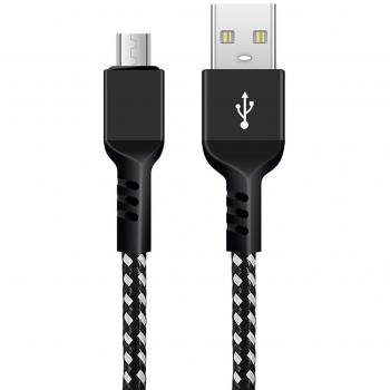 Câble micro USB Maclean 5V 2.4A 2m Noir MCE483
