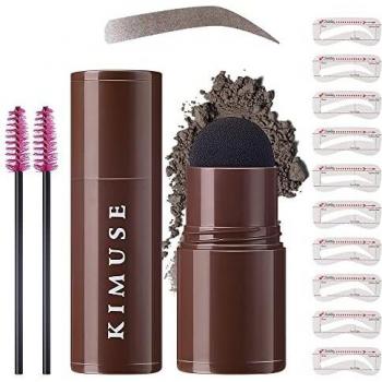 KIMUSE Eyebrow Stamp Stencil Kit Deep Brown
