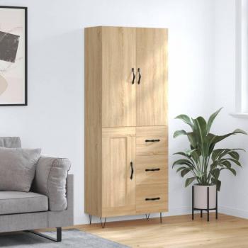 Highboard Sonoma Oak 69.5x34x180 cm by vidaXL