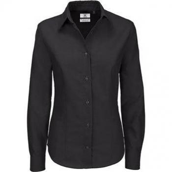 Camicia Donna B&C SWO03 Maniche Lunghe Nera