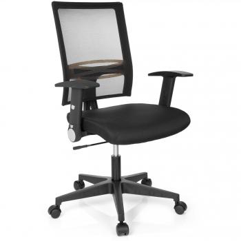 Chaise de bureau ergonomique OFFICE R8 en tissu maille noir