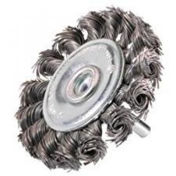 Brosse D.100 mm avec mèches torsadées en acier 0,5 mm