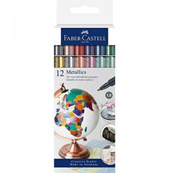 12 Marqueurs Faber-Castell aux couleurs métalliques