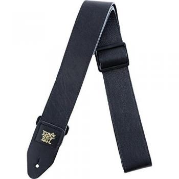 Ernie Ball Premium Black Leather Guitar Strap