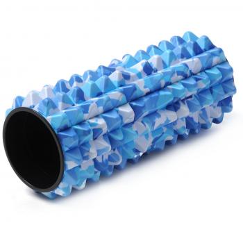 Yogistar Faszien-Spike-Rolle – Effizient & sanft, Camouflage-Blau, M