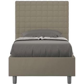 Lit coffre design cappuccino 1 place Sunny