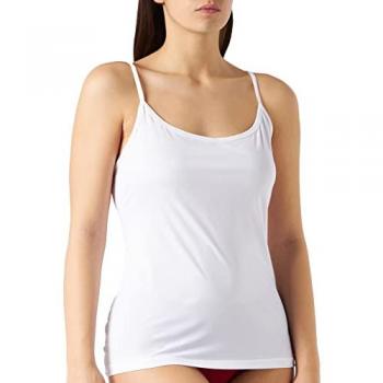 CALIDA Spaghetti-Top für Damen, mit verstellbaren Trägern, Weiß