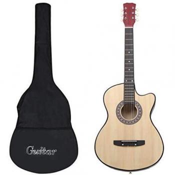vidaXL 12 Piece Western Acoustic Cutaway Guitar Set with 6 Strings 38