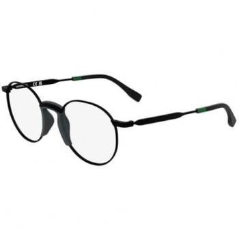Lacoste L3114 002 Black Metal Optical Frames – Round, Size 45 (Kids & Men)