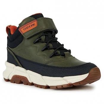 Botines Geox Flexyper Plus Abx Niño Verde Militar/Naranja 40 EU